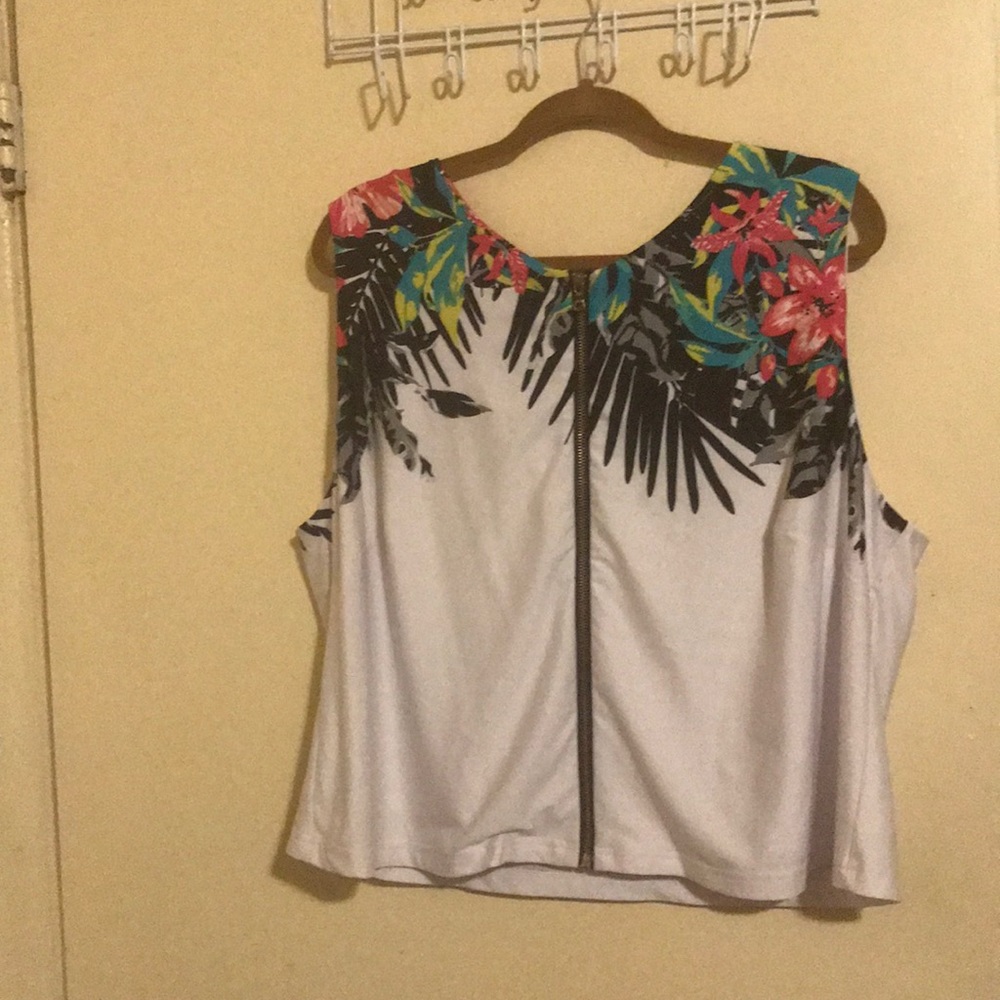 Front zip white blouses